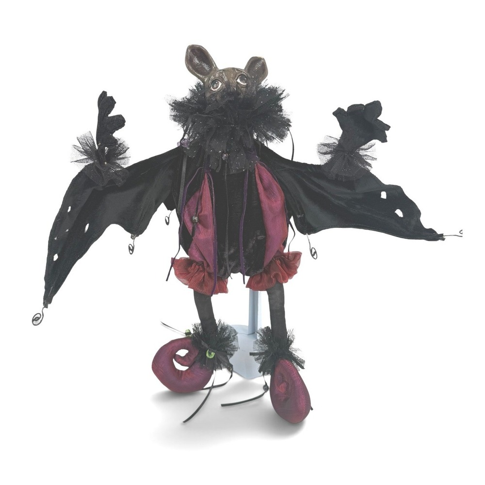 Katherine's Collection Bat Doll 12" Black Burgundy Halloween Wayne Kleski?